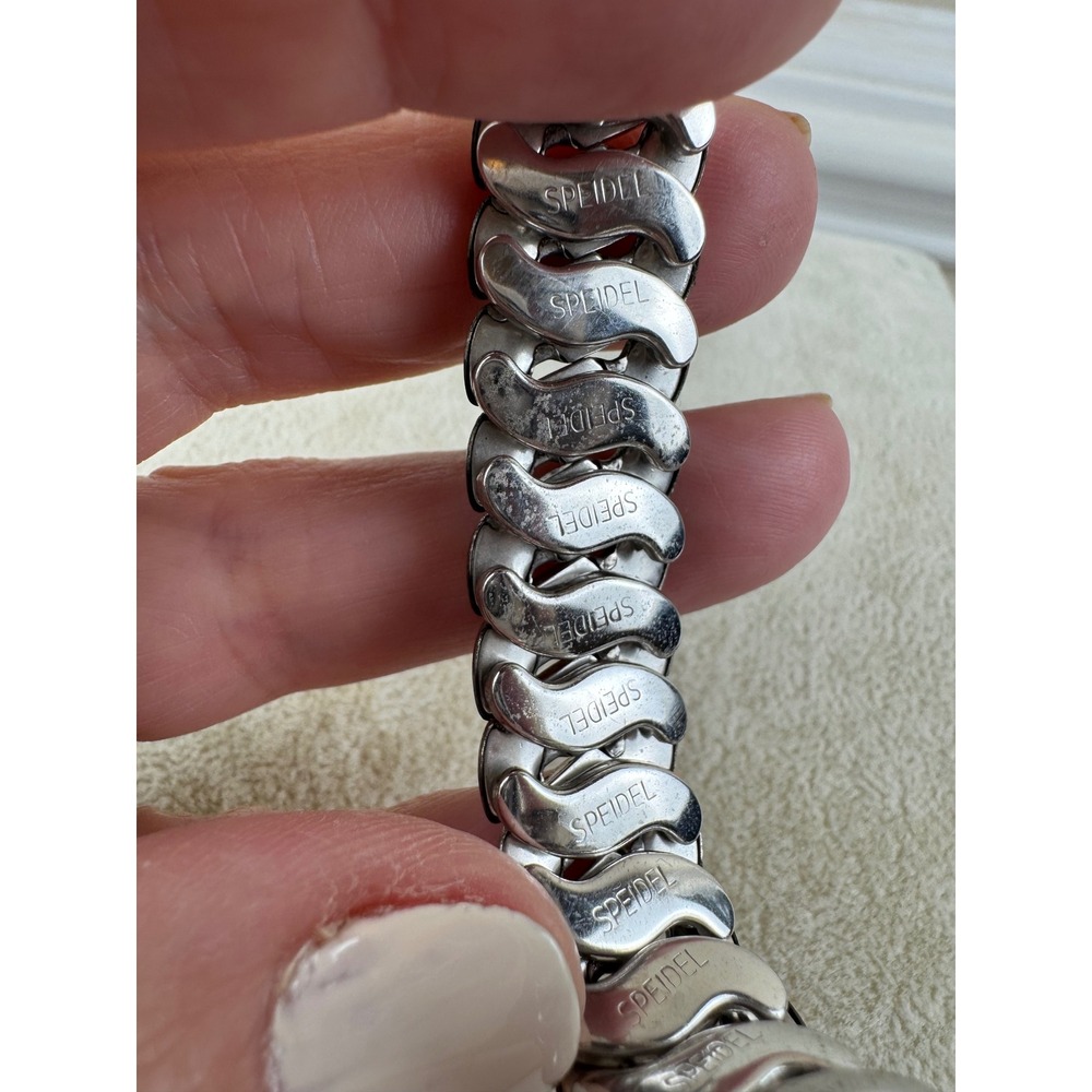 Vintage Speidel ID Bracelet Secret Locket Expansion Band Silver Tone Sweetheart - Picture 2 of 7